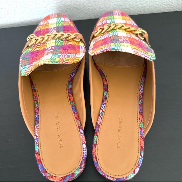 “Like new” Tory Burch Mini Benton Loafer Slide with Charm Flats Mule Multicolor - Picture 4 of 12